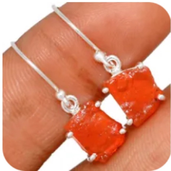 Earth Art hand crafted artisan Jewelry - Genuine Mexican Opal sterling silver earrings